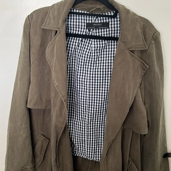 Zara olive trench coat - Picture 3 of 7